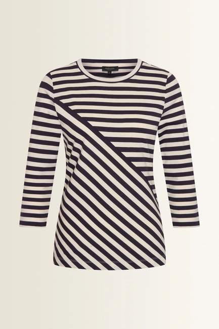 T-shirt diagonale belijning