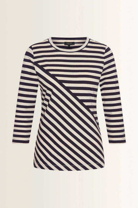 T-shirt diagonale belijning