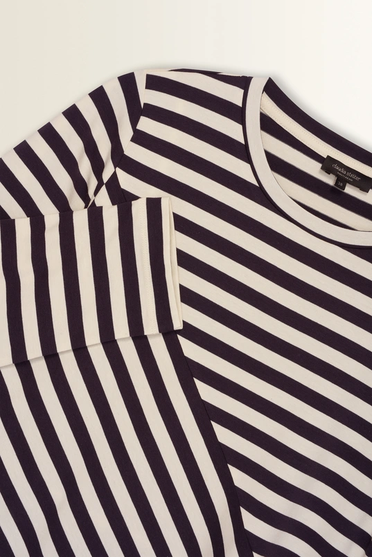T-shirt diagonale belijning