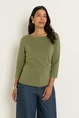 T shirt jersey side pleat