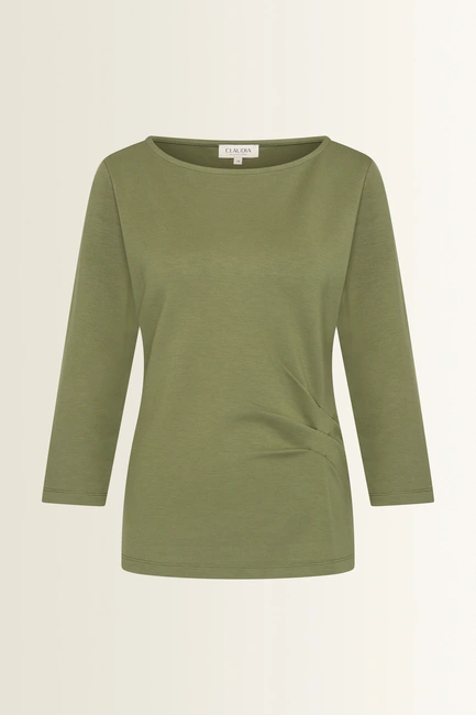 T shirt jersey side pleat