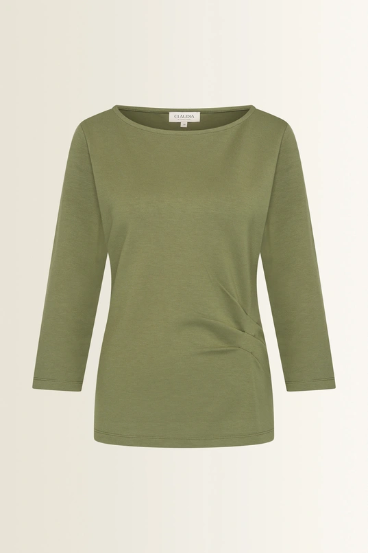 T shirt jersey side pleat