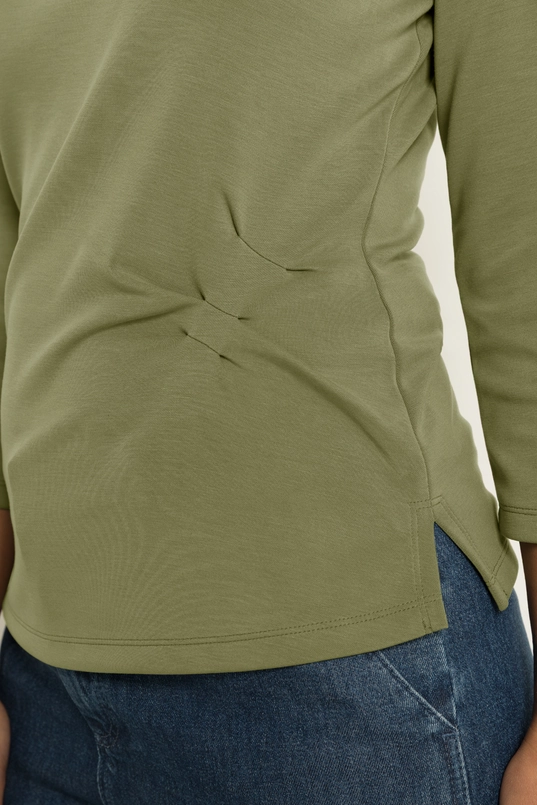 T shirt jersey side pleat