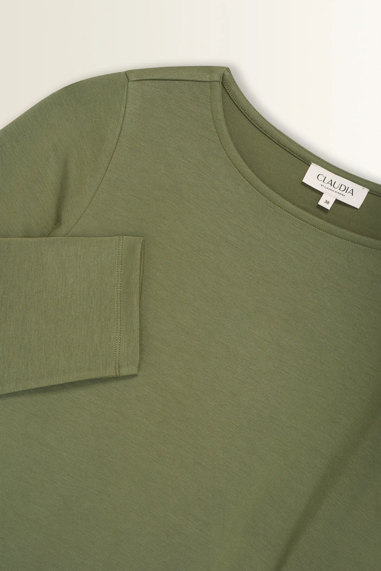 T shirt jersey side pleat