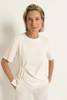 T-shirt met asymmetrisch plooidetail