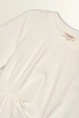 T-shirt met asymmetrisch plooidetail