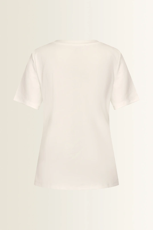 T-shirt met asymmetrisch plooidetail