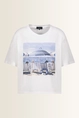 T-shirt met beach print Monari