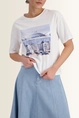 T-shirt met beach print Monari