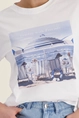 T-shirt met beach print Monari