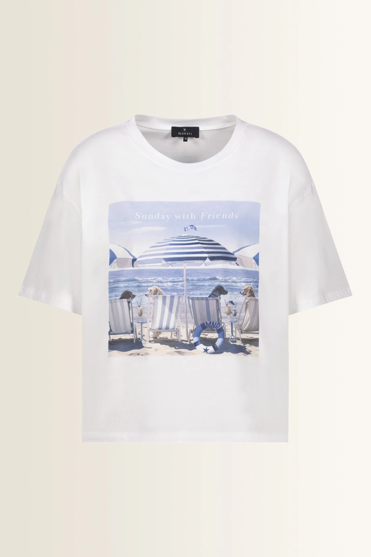T-shirt met beach print Monari