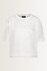 T-shirt met bloemenborduursels Monari