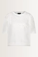 T-shirt met bloemenborduursels Monari