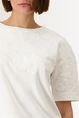 T-shirt met bloemenborduursels Monari