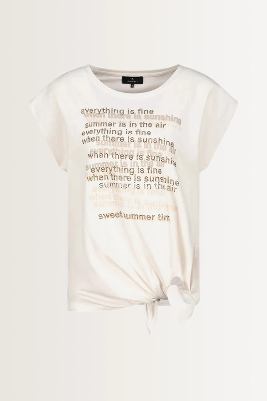T-shirt met fonkelende lettermix Monari
