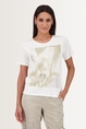 T-shirt met fotoprint en strassdetails Monari