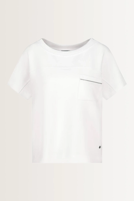 T-shirt met glanzend detail Monari
