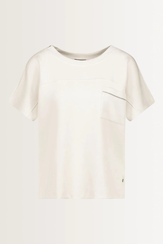 T-shirt met glanzend detail Monari