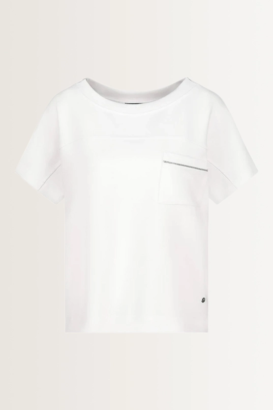 T-shirt met glanzend detail Monari