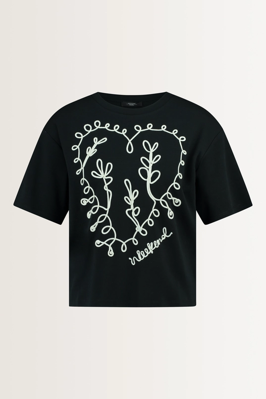 T-shirt met grafisch borduursel Lecco Max Mara Weekend