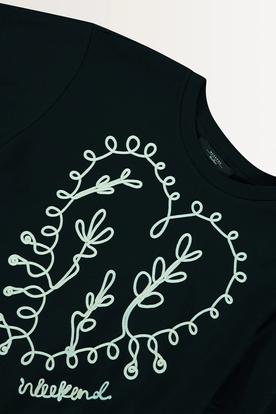 T-shirt met grafisch borduursel Lecco Max Mara Weekend