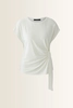 T-shirt met knoopdetail OUI