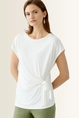 T-shirt met knoopdetail OUI