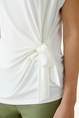 T-shirt met knoopdetail OUI