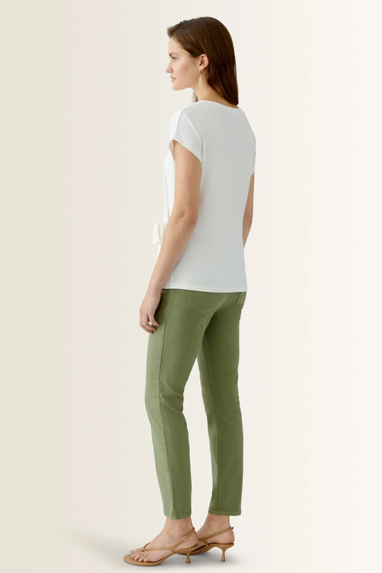 T-shirt met knoopdetail OUI