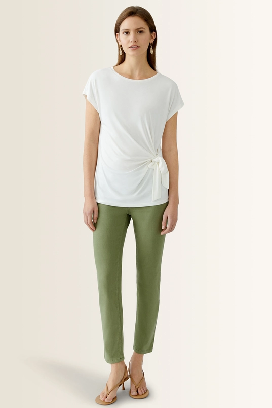 T-shirt met knoopdetail OUI