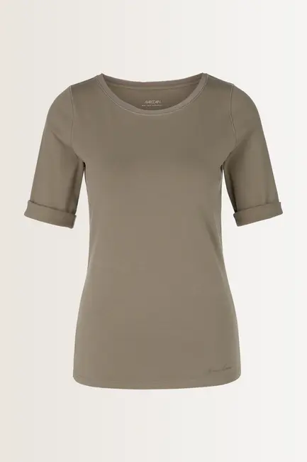 T-shirt met opgerolde mouwen Marc Cain