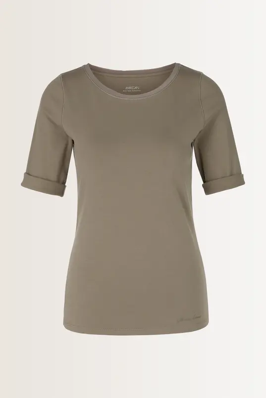T-shirt met opgerolde mouwen Marc Cain