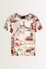 T-shirt met polaroidprint Monari