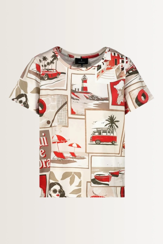 T-shirt met polaroidprint Monari