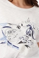 T-shirt met schetsillustratie Monari