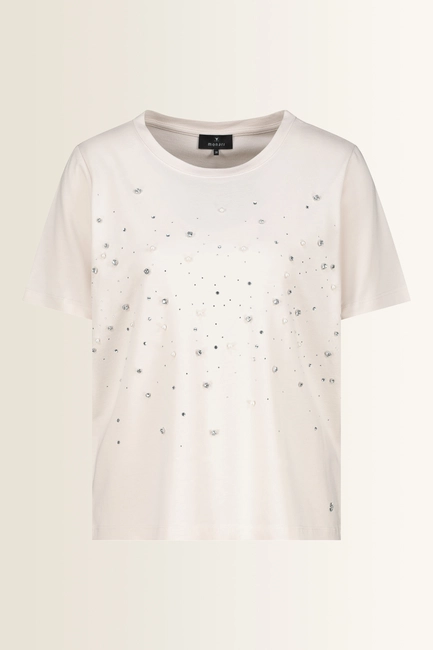 T-shirt met siersteentjes Monari