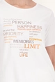 T-shirt met strass en letterprint Monari