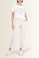 T-shirt met strass en letterprint Monari