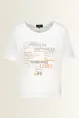 T-shirt met strass en letterprint Monari