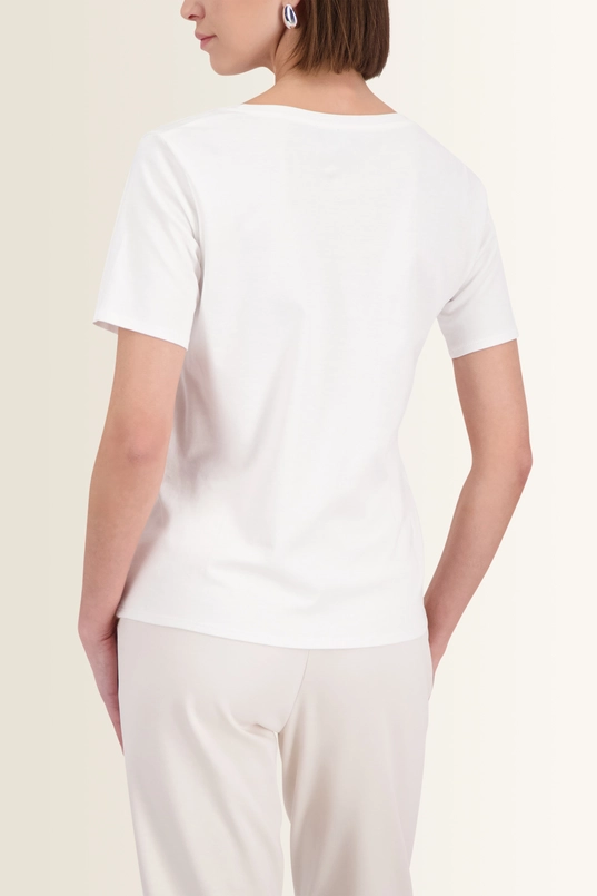 T-shirt met strass en letterprint Monari