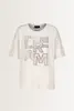 T-shirt met strassdetail Monari