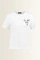 T-shirt met subtiele tekstprint Bora Max Mara Weekend