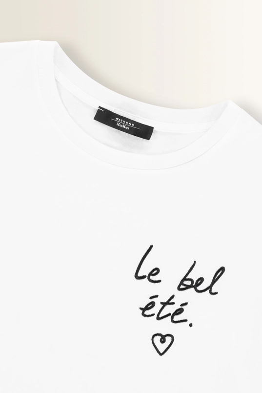 T-shirt met subtiele tekstprint Bora Max Mara Weekend