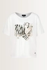T-shirt met tassenprint en strass Monari