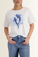 T-shirt met walvisprint Monari