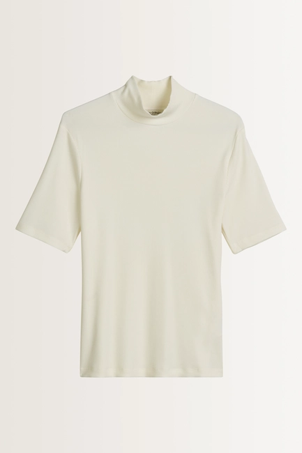 T-shirt, short sleeve, high neck