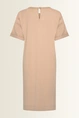 T-shirtjurk met linnen voorpand
