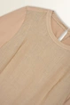 T-shirtjurk met linnen voorpand