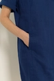 T-shirtjurk met linnen voorpand