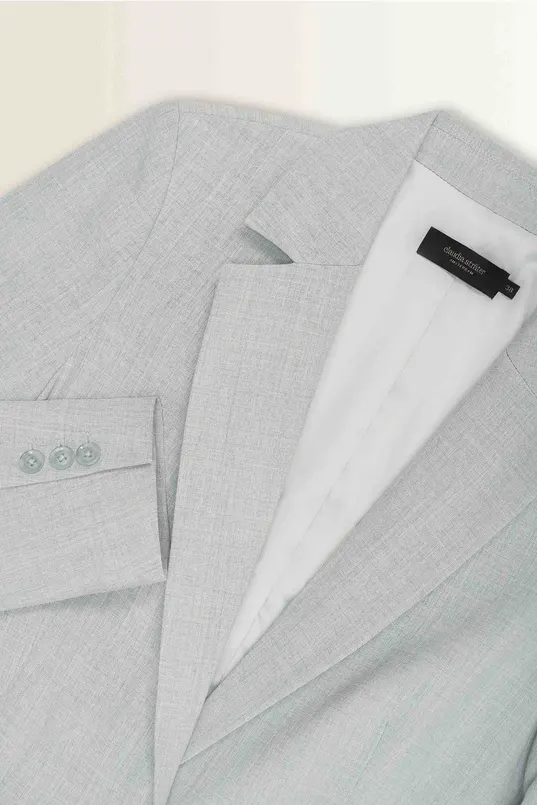 Tailored blazer met subtiele lurexweefsel